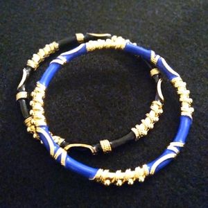 Susan Graver Gold Tone Enameld Fashion Bracelet